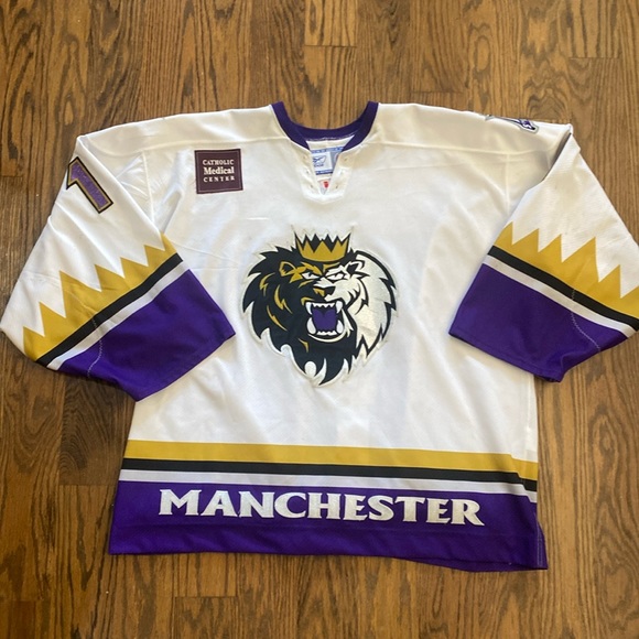 Reebok Other - RARE + VINTAGE MANCHESTER MONARCHS SIGNED #1 ADAM HOUSER HOCKEY JERSEY
